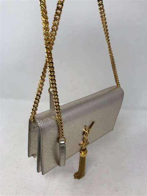 white ysl bag with silver chain|ysl black and gold bag.